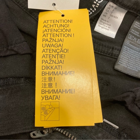 Divided H&M Women’s Charcoal High-Waisted Jeans Zipper Accent Moto Size 2 - Picture 12 of 15